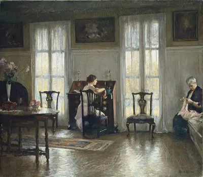 Мать и Мария by Эдмунд Чарльз Тарбелл, 1922 — digital art print download
