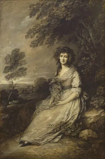 Миссис Ричард Бринсли Шеридан by Гейнсборо Дюпон, 1787-1796 — digital art print download