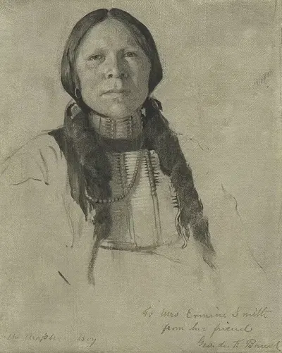 An Arapahoe Boy by George de Forest Brush, c. 1882 — digital art print download