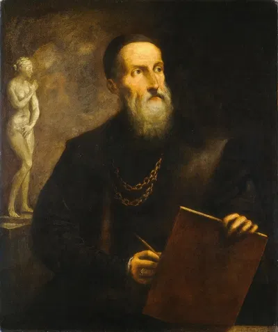 Imaginary Self-Portrait of Titian by Pietro della Vecchia — digital art print download