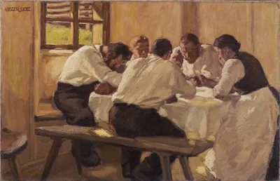 Обед (Суп, версия II) by Альбин Эггер Лиенц, 1910 — digital art print download