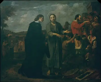 Bernat de Quintaval Distributes his Riches to the Poor by Antoni Viladomat — digital art print download
