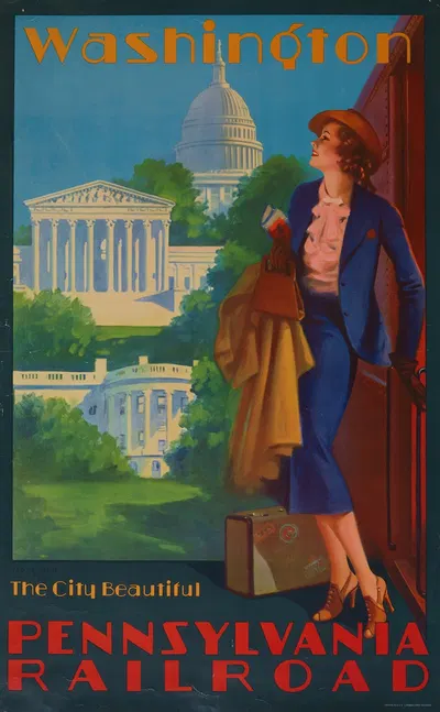 Washington, Pennsylvania Railroad by Эдвард Мейсон Эгглестон, c. 1935 — digital art print download