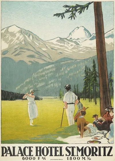 Palace Hotel. St. Moritz by Эмиль Кардина, 1921 — digital art print download