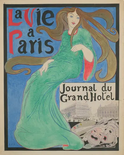 La Vie à Paris, Journal du Grand Hôtel by Eric Forbes-Robertson, 1893 — digital art print download