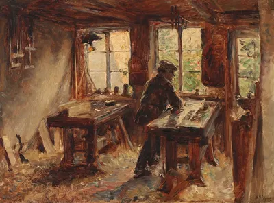 В мастерской плотника by Берта Вегманн, 1891 — digital art print download