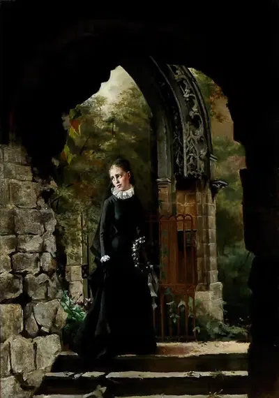 Молодая вдова by Эмма Спарре, 1885 — digital art print download