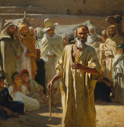 Заклинатель змей by Этьен Дине, 1889 — digital art print download