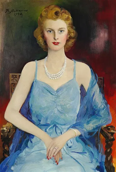 Портрет Эльзы Приор Хавеманн by Филипп Малявин, 1940 — digital art print download