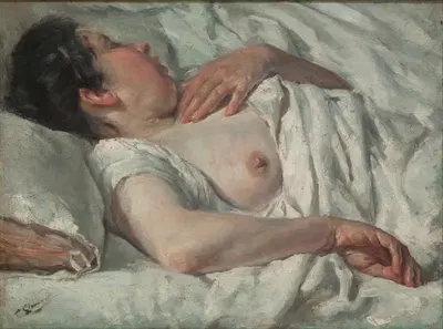 Женщина, спящая by Франсеск Химено, 1899 — digital art print download