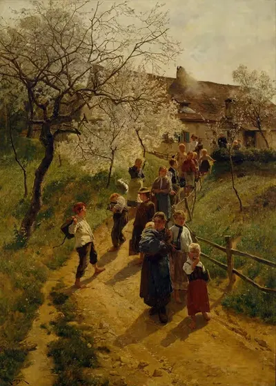 Весенний день by Фридрих Кальморген, 1887 — digital art print download