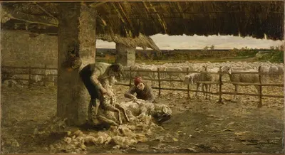 Стрижка овец by Джованни Сегантни — digital art print download