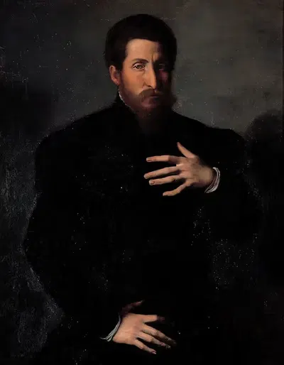 Portrait of a virile man by Girolamo Da Carpi — digital art print download