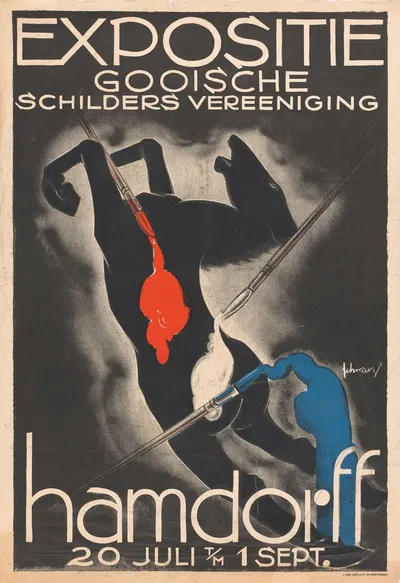 Affiche voor expositie Gooische Schilders Vereeniging by Мамми Шварц — digital art print download