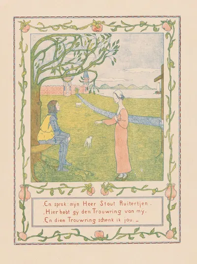 Toen ik op Neerlands bergen stond by Нелли Боденхейм, 1895 — digital art print download