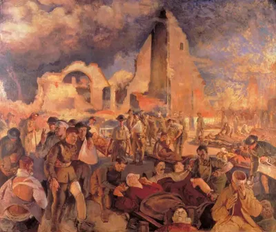 Передовой перевязочный пункт во Франции, 1918 by Генри Тонкс — digital art print download