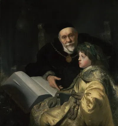 Prince Charles Louis of the Palatinate with his Tutor Wolrad von Plessen in Historical Dress by Jan Lievens — digital art…