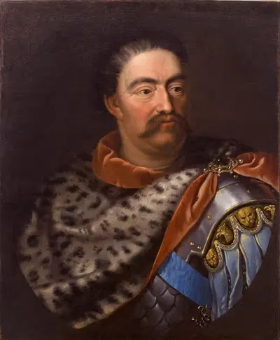 Portrait of John III Sobieski in a leopard skin by Jan Tricius — digital art print download