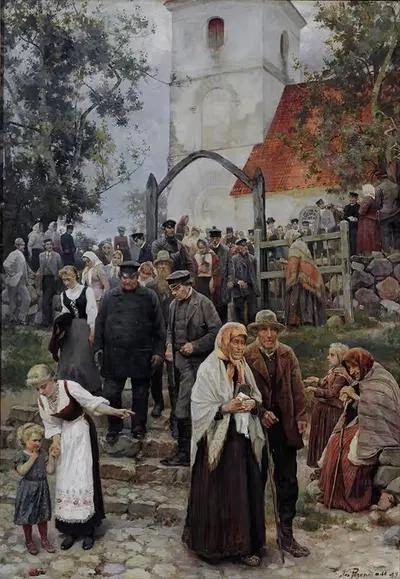 После церкви by Янис Розенталс, 1894 — digital art print download