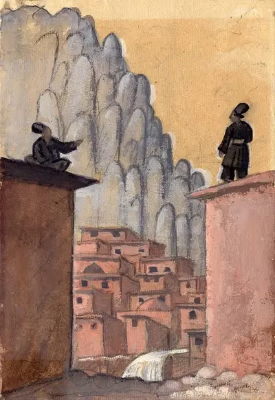 Курды на крыше by Язепс Гросвальдс, 1916 — digital art print download