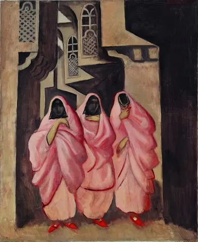 Три женщины на улице Багдада by Язепс Гросвальдс, 1919 — digital art print download