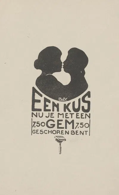 Advertentie voor GEM safety razor by Reinier Willem Petrus de Vries, 1920 — digital art print download