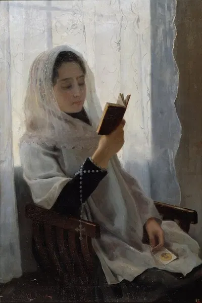Чтение by Жоан Ллимона, 1891 — digital art print download