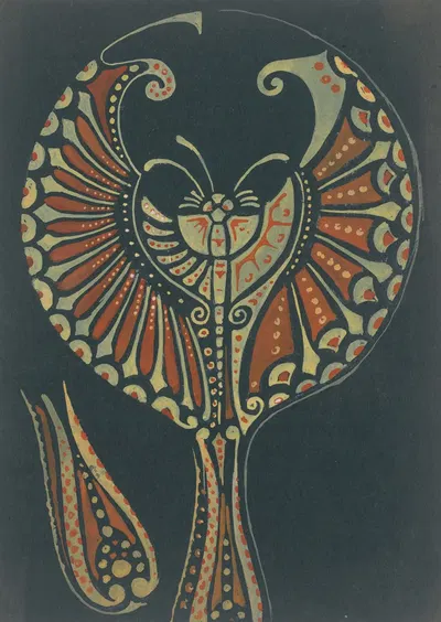 Ornament met gestileerde vlinder by Рейньер Виллем Петрус де Врис, 1884 - 1952 — digital art print download