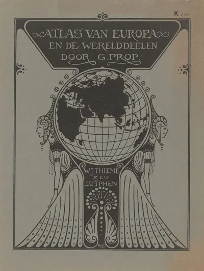 Prospectus van de 'Atlas van Europa en de werelddeelen' van uitgeverij W.J. Thieme & Cie te Zutphen by Рейньер Виллем…