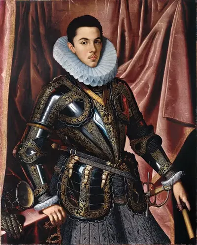 Portrait of Prince Philip Emmanuel of Savoy by Juan Pantoja de la Cruz — digital art print download