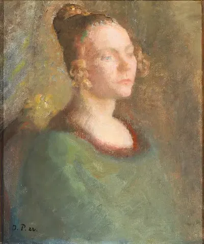 Kvindeportræt by Julius Paulsen, 1922 — digital art print download