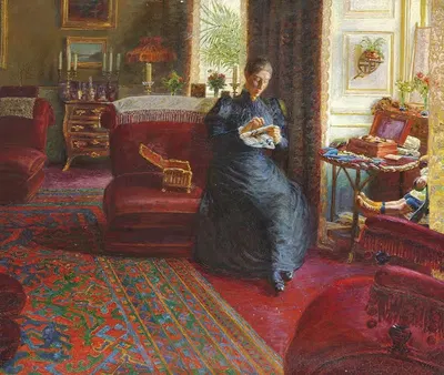 Портрет миссис Кнудтцон by Кристиан Захртманн, 1894 — digital art print download
