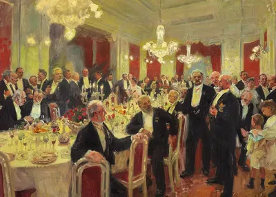 Мужчина встает из-за стола by Лауриц Туксен, 1906 — digital art print download