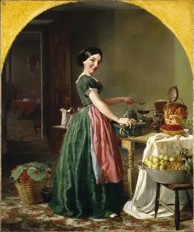 Поцелуй меня, и ты поцелуешь девушек by Лилли Мартин Спенсер — digital art print download
