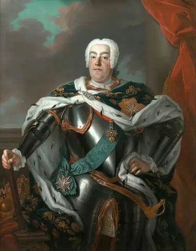 Portrait of Augustus III of Poland by Louis de Silvestre — digital art print download