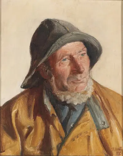 Портрет рыбака by Майкл Анчер, 1924 — digital art print download