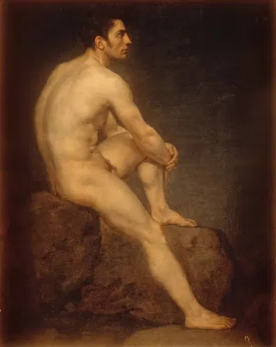 Мужская обнаженная by Мануэль Игнасио Васкес, 1823 — digital art print download