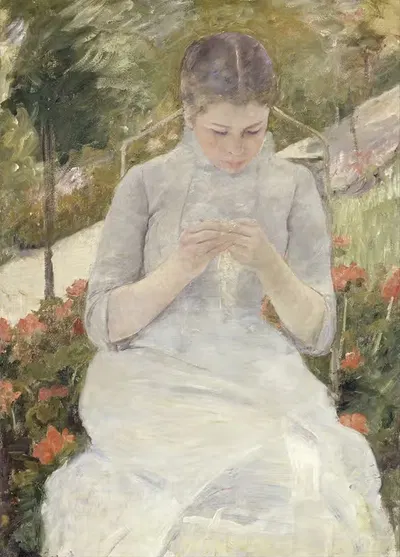 Girl in the Garden by Mary Cassatt — digital art print download