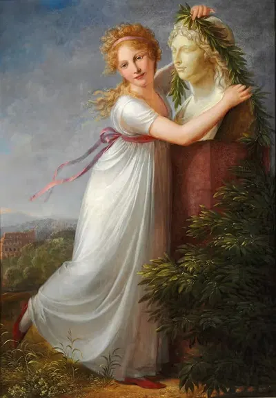 Ида Брун, увенчающая бюст матери by Филипп Фридрих фон Хетш, 1803 — digital art print download