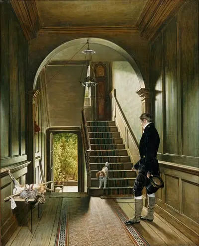 Лестница лондонской резиденции художника by Питер Кристоффель Вондер — digital art print download