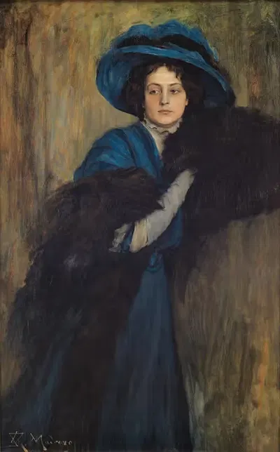 Портрет дамы в синем by Раймундо де Мадразо и Гаррета, 1897-1905 — digital art print download