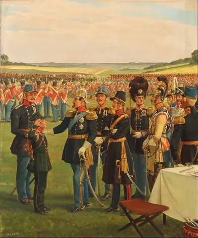 Маленький трубач получает похвалу от Фредерика VII by Расмус Кристиансен — digital art print download