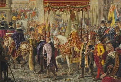 Подготовка к коронации Кристиана IV 1596 by Расмус Кристиансен, 1914 — digital art print download