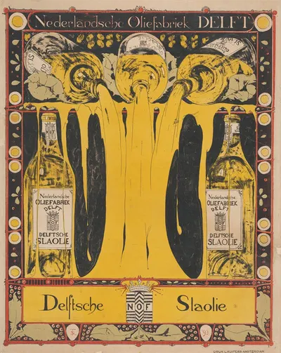 Nederlandsche Oliefabriek Delft Delftsche Slaolie by Тео Нивенхейс, 1893 — digital art print download
