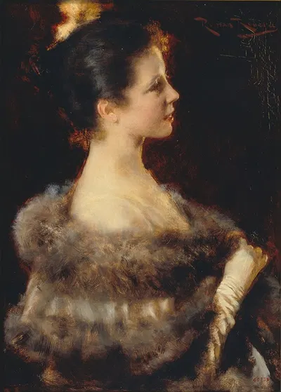 Женщина в вечернем платье by Рома Рибера, 1893 — digital art print download