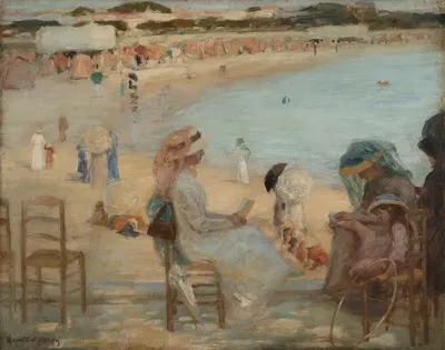 On the beach (Royan) by Rupert Bunny — digital art print download