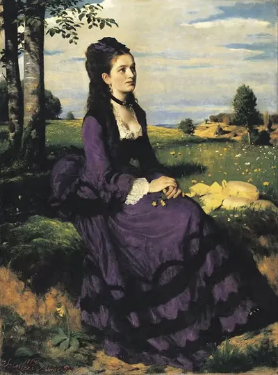 Дама в фиолетовом by Паль Синьейи Мерше, 1874 — digital art print download