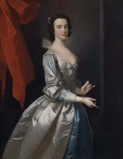 Portrait of a Woman, Probably Elizabeth Aislabie, of Studley Royal, Yorkshire by Thomas Hudson — digital art print download