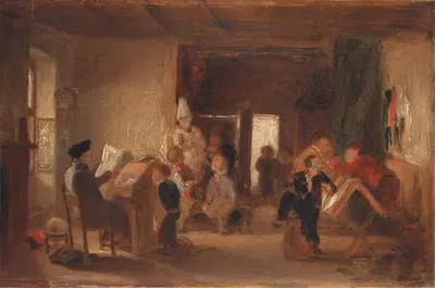 A Study of 'The Schoolroom' by Thomas Webster — digital art print download