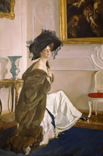 Portrait of Princess Olga Orlova by Valentin Alexandrovich Serov — digital art print download